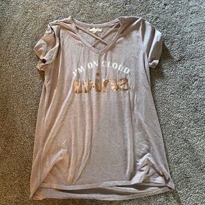 Light pink cross cross t shirt